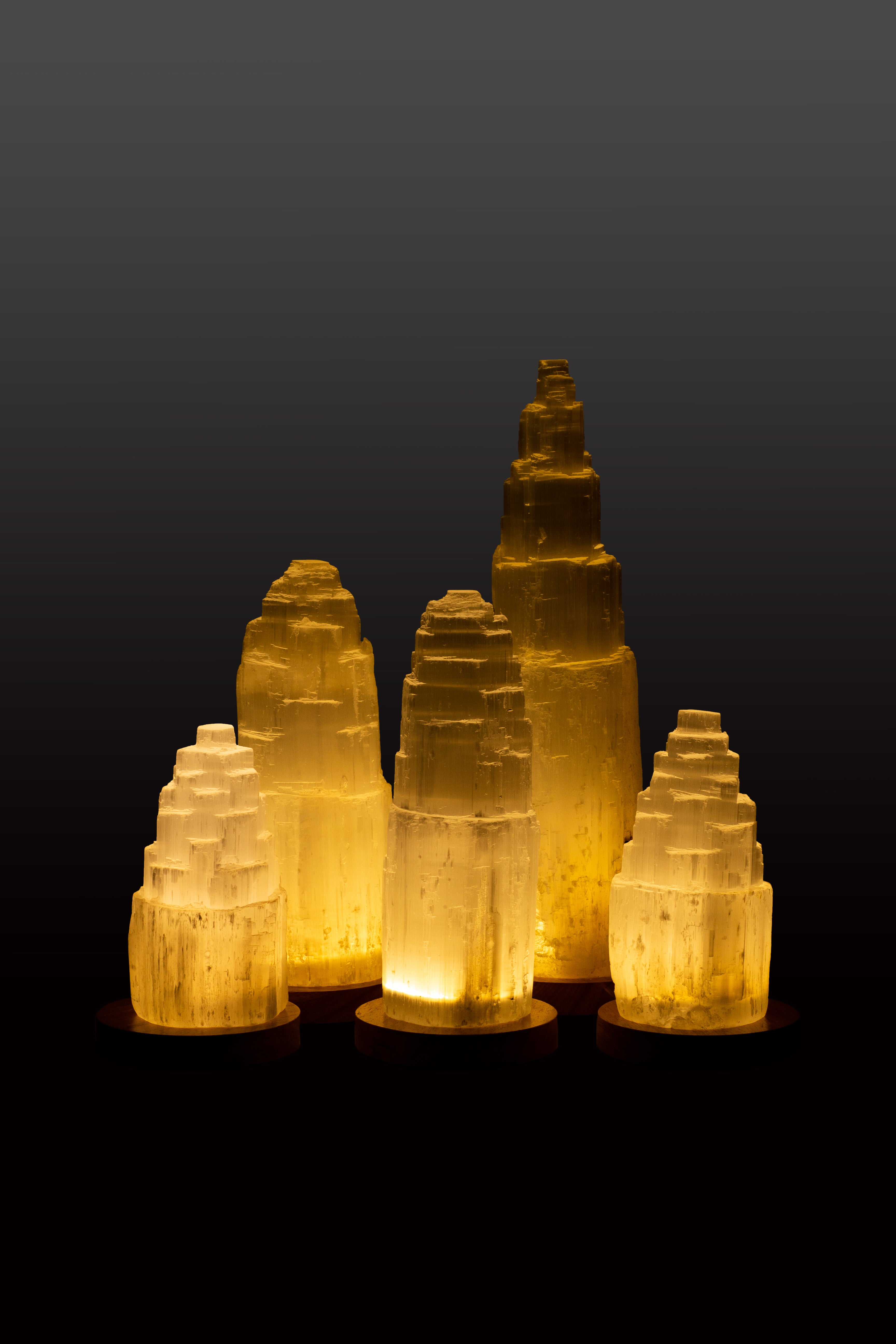 Selenite Towers Lamps 透石水晶燈塔 (20cm - 40cm)